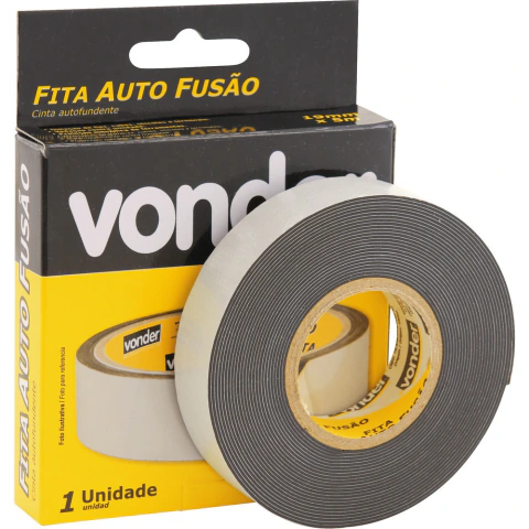 Fita isolante autofusão 19mmx5m preta - Vonder