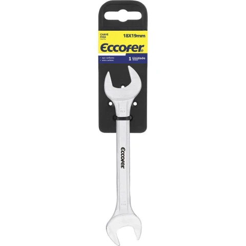Chave fixa 08x09mm aço carbono cartela - Eccofer