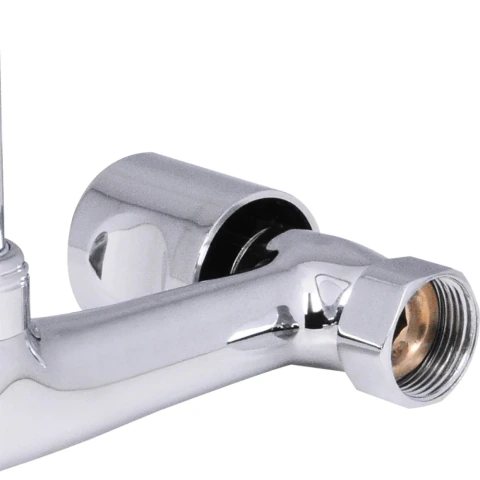 Torneira Para Cozinha Com Misturador Parede Latão Cromado Abertura Rápida 1/2'' BSP C45 Liege