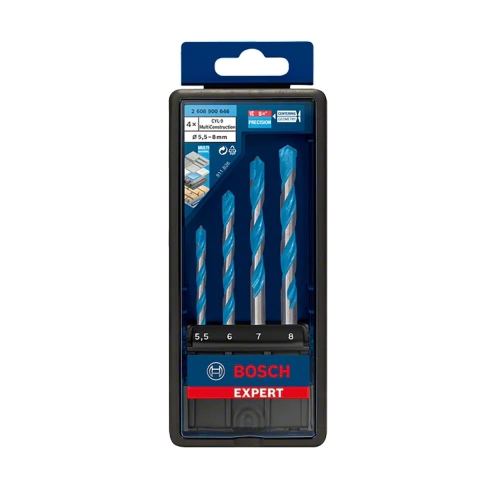 Kit Broca Bosch Cyl-9 Multiconstruction 5,5-6-7-8mm 4Pçs