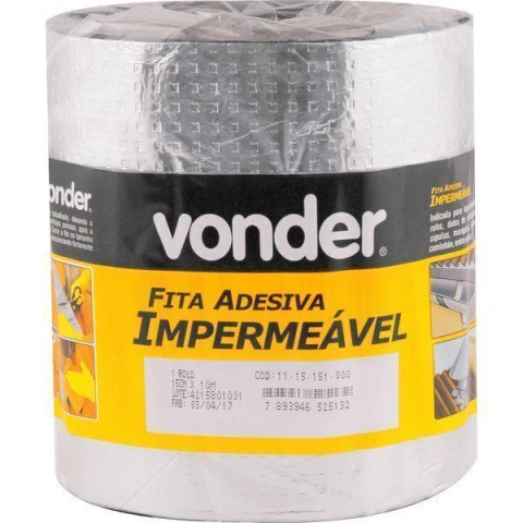 Fita Adesiva Impermeável 15 CM x 10 M Vonder