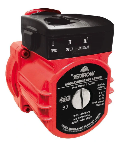 Bomba Pressurizadora 120W 220V 3/4'' Worker Pressão Automática 60°C