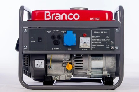 Gerador Gasolina 1,3Kva 110V Partida Manual B4T-1300 Branco