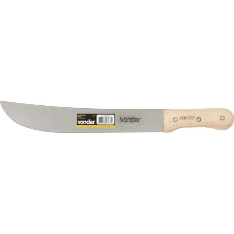 Facão para mato 12" aço carbono cabo madeira Vonder