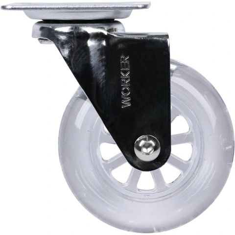 Rodízio De Gel Cristal 50Mm Giratório 40Kg Capacidade Placa 42Mm Altura 67Mm Worker