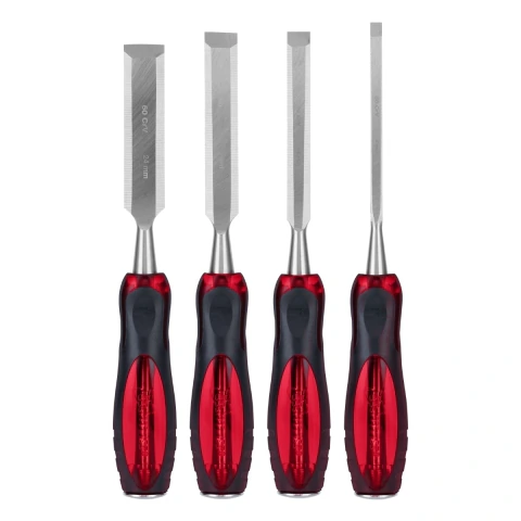 Jogo de Formões 6-12-18-24mm 4PCS Aço CrV 60HRC MTX
