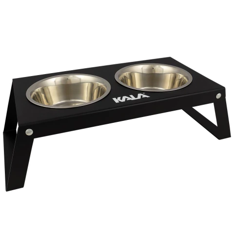 Bebedouro e Comedouro Aço Inox 2Kg Higiênico para Cães e Gatos Kala