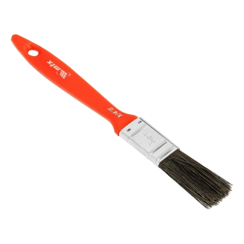 Trincha Pincel 3/4 Polegada 19 mm Para Tinta Esmalte Óleo Cerdas Sintéticas Preto Mtx