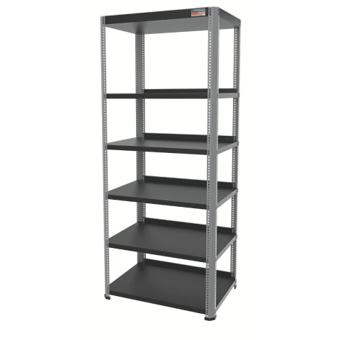 Estante Metálica 6 Prateleiras 400kg 60kg Cada 1,2mm Aço Carbono Cinza Tramontina PRO