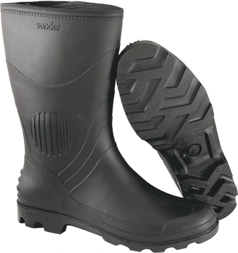 Bota pvc 40 cano médio com forro preto ca3151 - Vonder