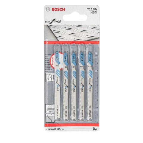 Lâmina Serra Tico Tico Bosch T118A Basic For Metal 5 Peças