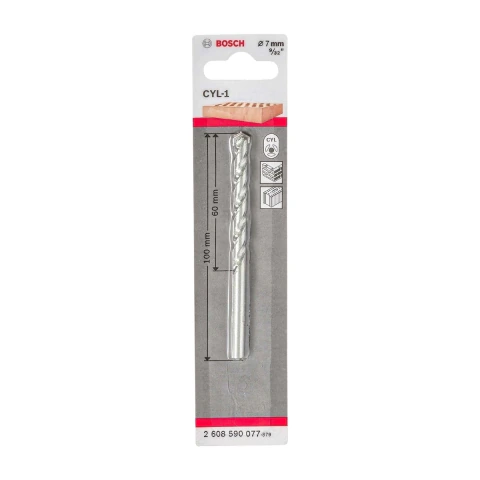 Broca Para Concreto Bosch Cyl-1 Ø7X60X100mm