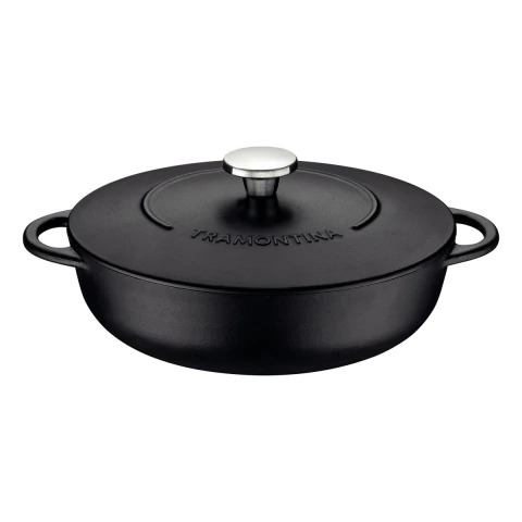 Fritadeira Tramontina Trento Ferro Esmaltado Starflon 28 Cm 4,1 L Indução