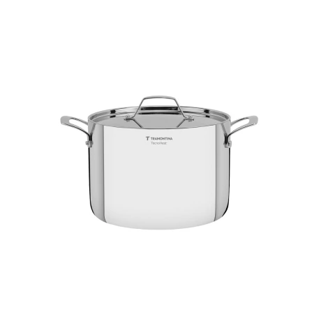 Caldeirão Tramontina Luna Aço Inox Fundo Triplo 24 cm 7,7 L Indução