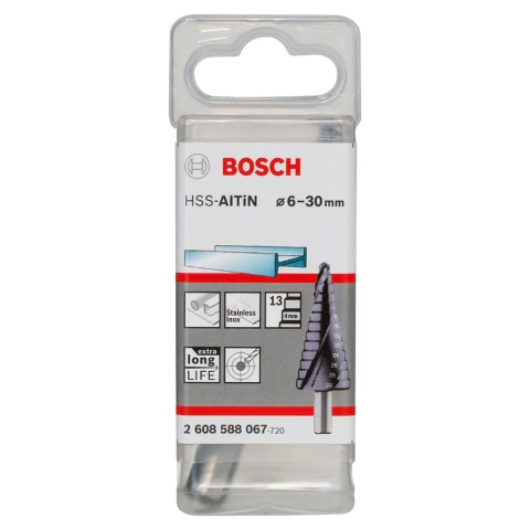 Broca Escalonada P/Metal Bosch Hss-Altin 6-30mm 13 Diâmetros