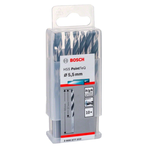 Broca Metal Bosch Aço Rápido Hss-Pointteq 5,5mm 10 Peças