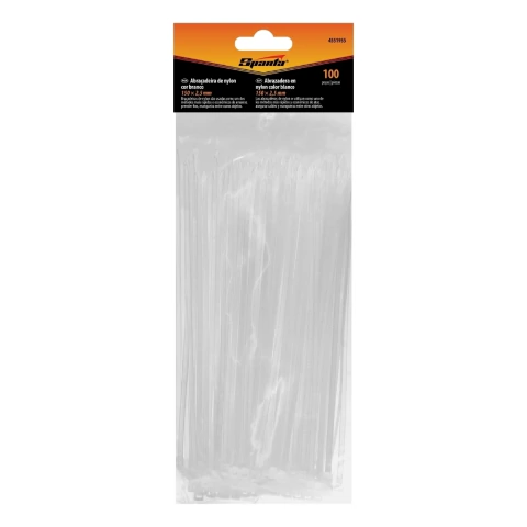 Abraçadeira De Plástico Nylon Enforca Gato 150x2,5 Mm Branca 100 Peças Sparta