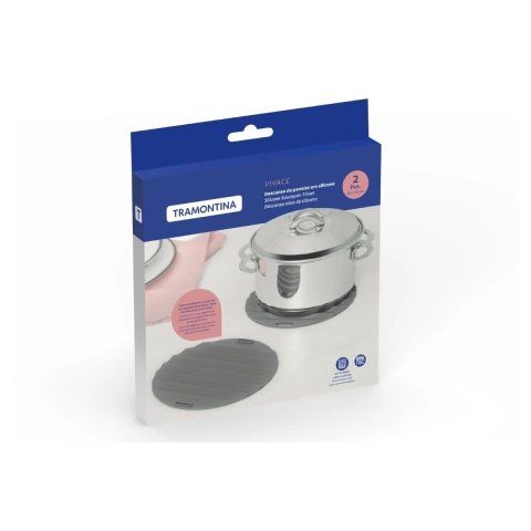 Descanso De Panelas Tramontina Vivace Em Silicone 18 cm 2 Peças Resistente Até 180 Graus Celsius