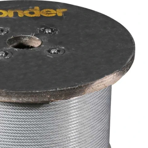 Cabo Aço AF 1/8'' 6X19M Galvanizado Plastificado 500m Vonder