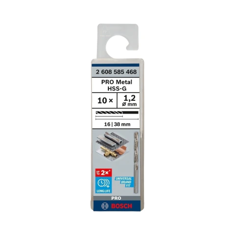 Broca Para Metal Bosch Pro Metal Hss-G 1,2mm 10Un