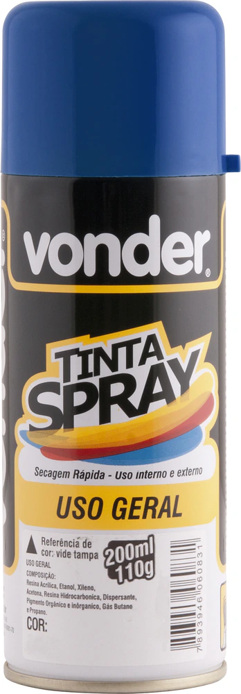 Tinta spray azul escuro 200ml/110g - Vonder