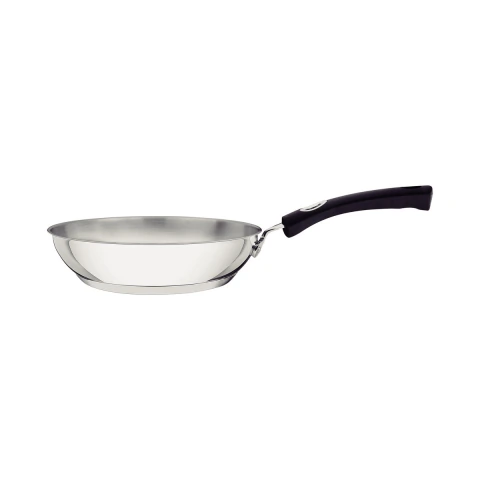 Frigideira Rasa Aço Inox Fundo Triplo 24 cm 2,1 L Tramontina Solar Silicone Indução
