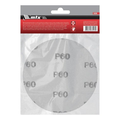 Disco De Lixa Com Velcro 115 Mm Grão 60 10 Peças Mtx P60 Abrasivo