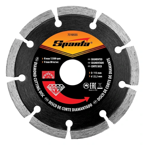 Disco de Corte Diamantado 115 X 22,2mm Sparta