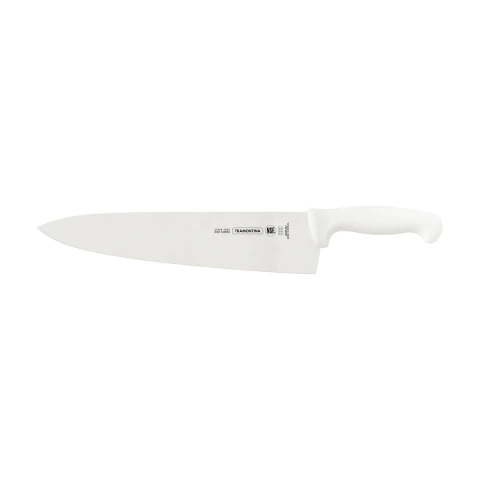 Faca Para Carne 12 Polegadas 30cm Tramontina Profissional Master Aço Inox Cabo Antimicrobiano Branco