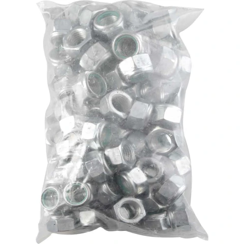 Porca Sextavado Autotravante 20Mm MA Zincado 30Mm Aço Carbono 1010/1020 Nove54