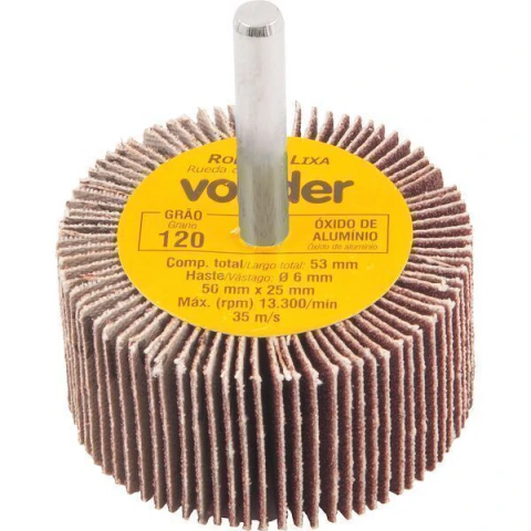 Roda de Lixa 50x25mm com Haste G120 Vonder