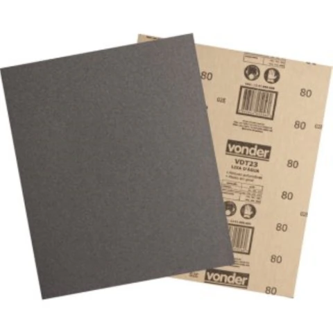 Lixa folha d'agua g600 225x275mm vdt-23 c/ 50 peças Vonder