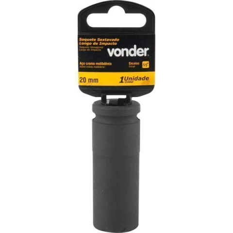 Soquete Sextavado de Impacto Longo Encaixe 1/2" 20mm Vonder