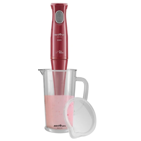 Mixer BMX350V 350W Britânia Vermelho Com Lâminas em Aço Inox e Jarra 1,05L 127V