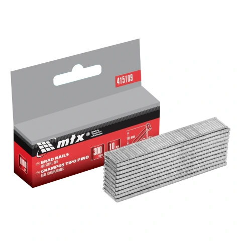 Grampos Para Grampeadores Tipo 300 10 mm Com Cabeça 1000 Peças Aço Galvanizado Mtx