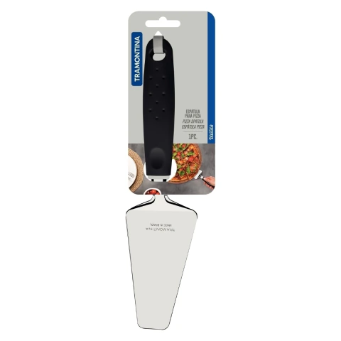 Espátula Para Pizza Tramontina Utilità Aço Inox E Cabo Polipropileno Preto Resistente Prática