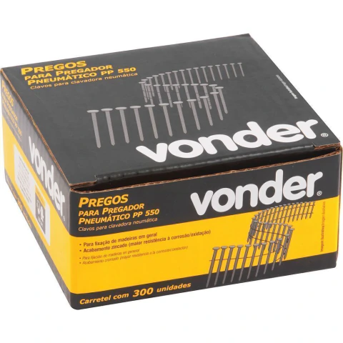Prego Anelado 45 mm Carretel c/ 300 peças p/ Pp 550 Vonder
