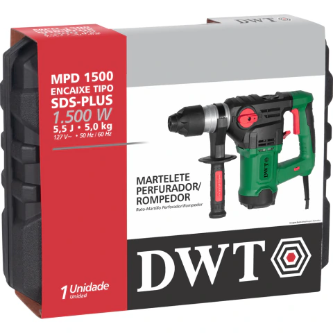 Martelete Perfurador/Rompedor 1.500W Mpd 1500 127V DWT