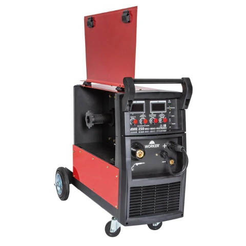 Máquina De Solda Mig Mag 250A 220V 9.9Kva 45A Worker MME250A Com Acessórios