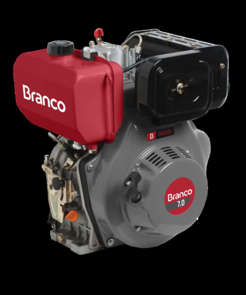 Motor Diesel 7,0CV Eixo H Partida Elétrica BD-7.0 Branco