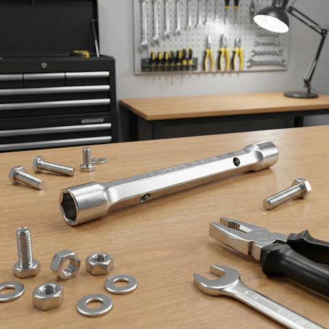 Chave Sextavada Tubular CrV 10-11mm Reforçada 130mm Stels