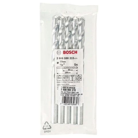 Broca Para Concreto Bosch Cyl-1 Ø10 X 85 X 150 mm 5 Peças