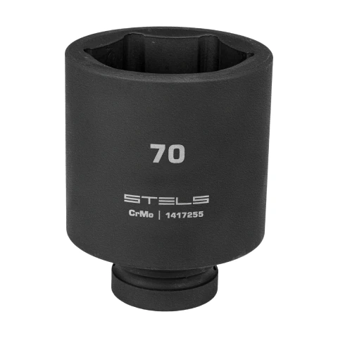 Soquete Impacto Longo 1'' 70mm Cromo Molibdênio Stels