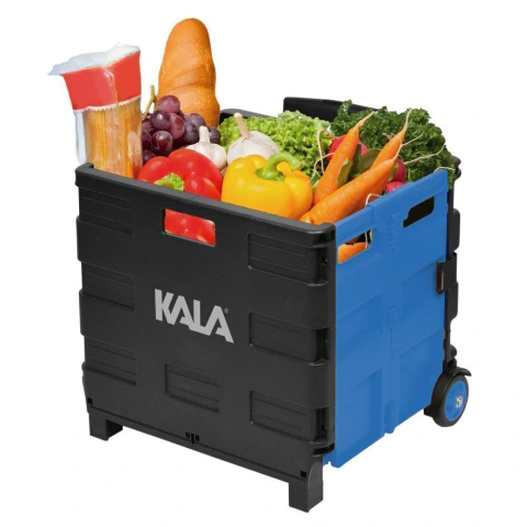 Caixa Plástica Dobrável 360x330x380mm 20Kg Com Rodas Kala 218862