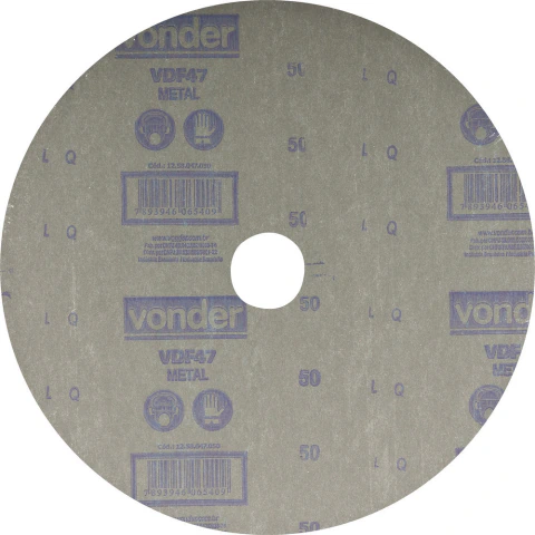 Disco lixa fibra 180mm g50 vdf47 com 10 peças Vonder