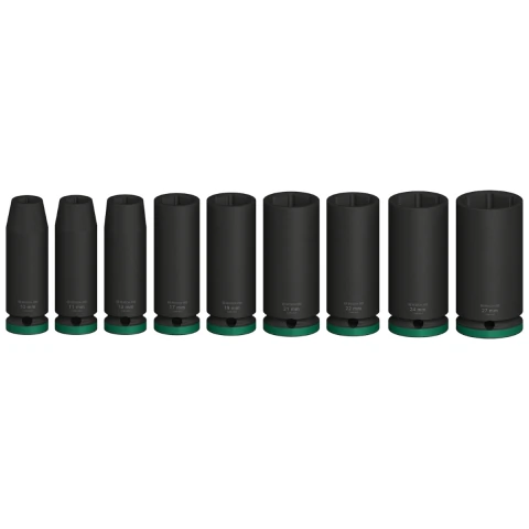 Jogo De Soquetes Bosch Pro Impact Longo Encaixe 1/2'' 9Un