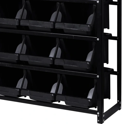 Estante Gaveteiro Metálica N7 150x95x33,5Cm Worker Preta