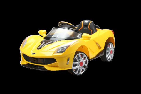 Carrinho Elétrico Amarelo Esporte Luxo 12V Bel Brink
