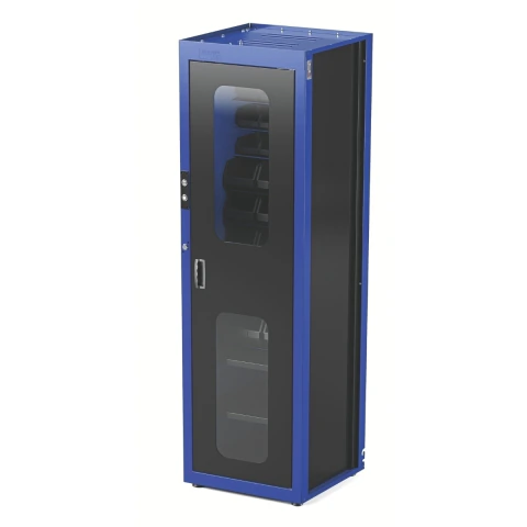 Armário Ferramentas 1 Porta 29 Caixas Plásticas BIN 60kg Prateleira 13,56MHz 100° Tramontina PRO
