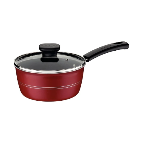 Panela Tramontina Sicília 20 cm 2,4 L Alumínio Antiaderente Starflon Excellent Vermelha Com Tampa